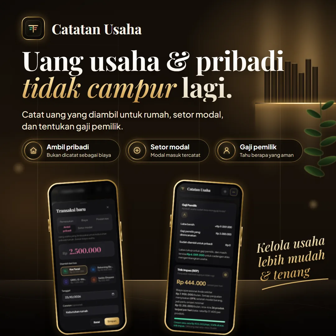 Form ambil pribadi Rp2.500.000 dan kartu gaji pemilik